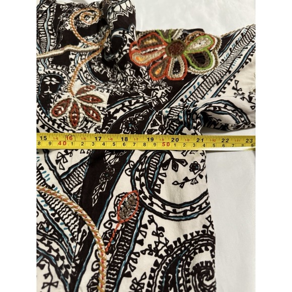 Chicos Jacket 2 Embroidered Colorful Boho Cottagecore Hippie Peasant - Picture 5 of 8
